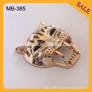 MB385 custom new fashion metal leopard garment label and tag